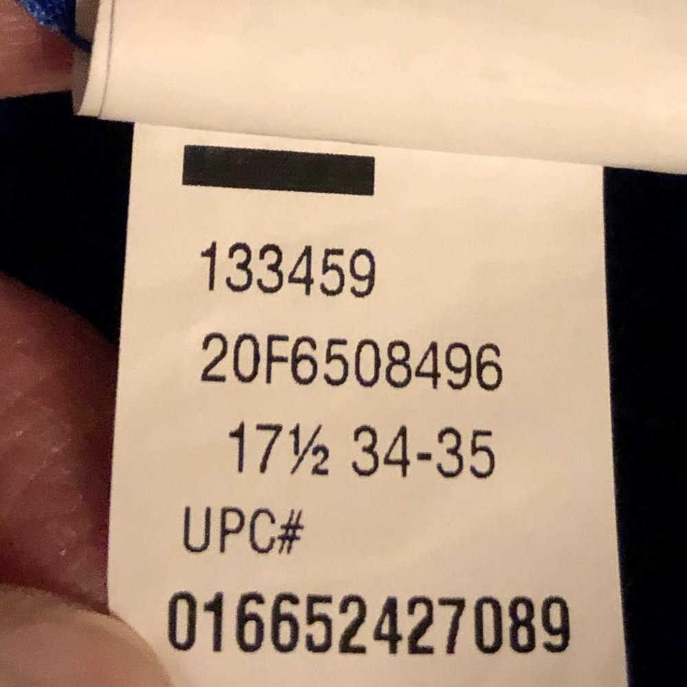 COPY - 2/$20 Van Heusen L/S dress shirt bold blue 17.5 neck $13 separate - Picture 4 of 5